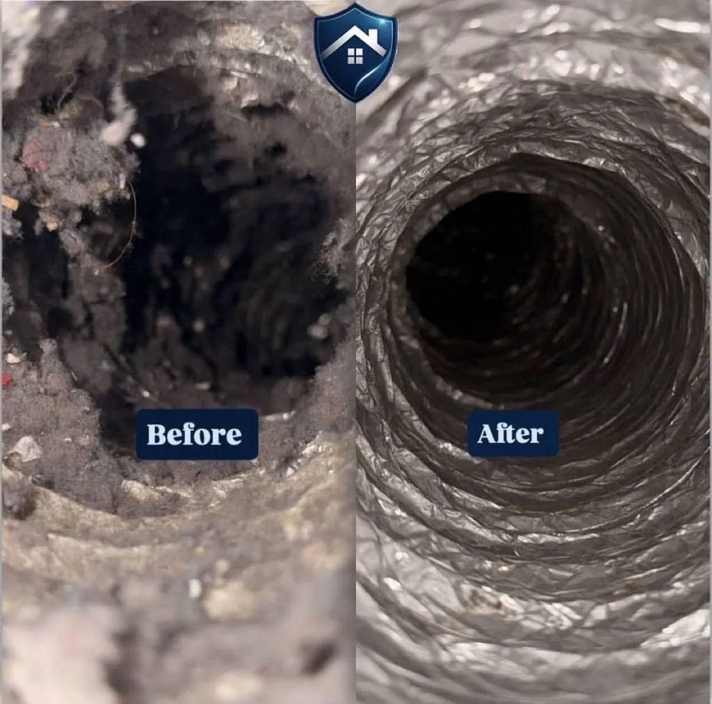 Air duct cleaning before-and-after results in Raleigh, NC by Prestige Protected