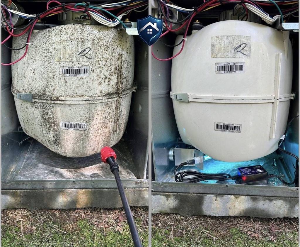 Air duct cleaning before and after in Garner, NC