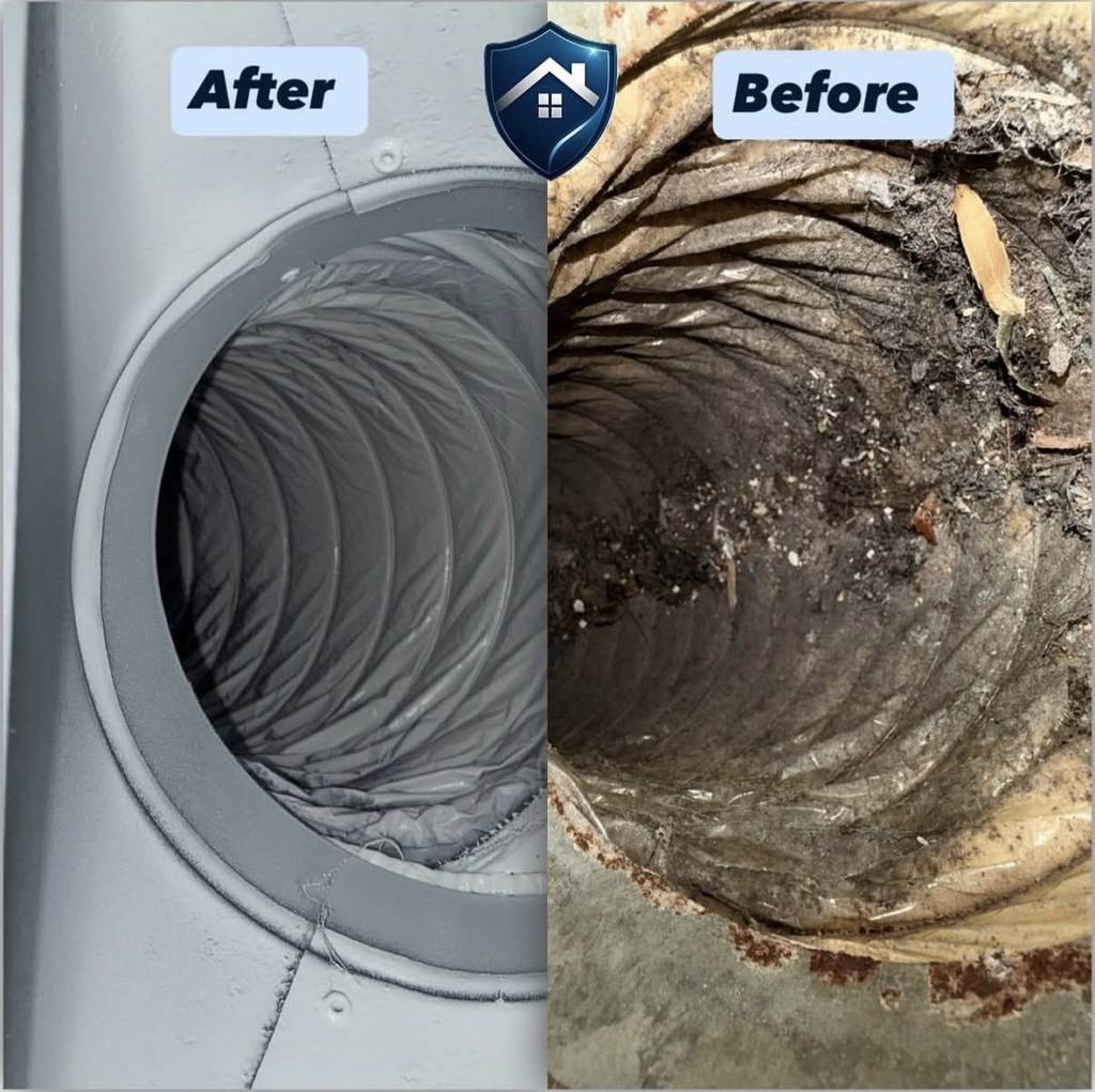 Air duct cleaning before and after in Apex, NC